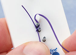Wire being wrapped in wire jig
